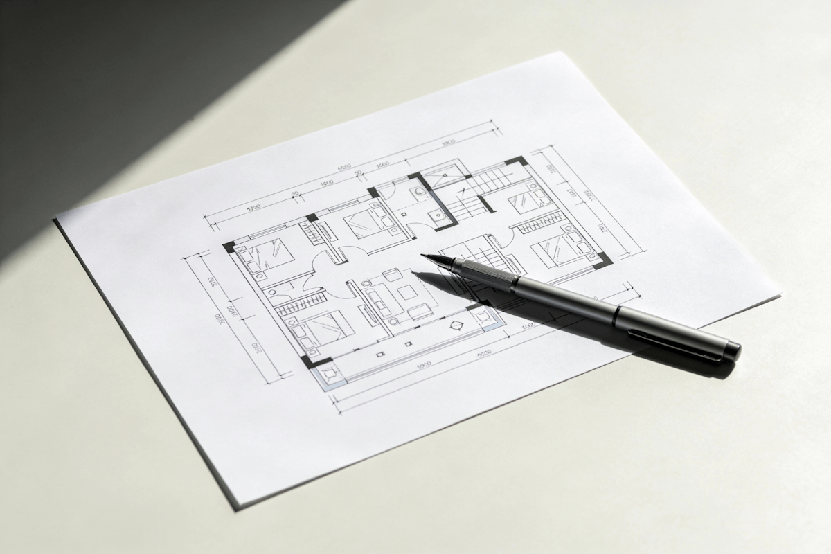 Plan détaillé d’un projet de rénovation de maison réalisé par architecte d’intérieur