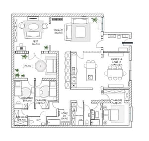 Plan d'un loft en région parisienne